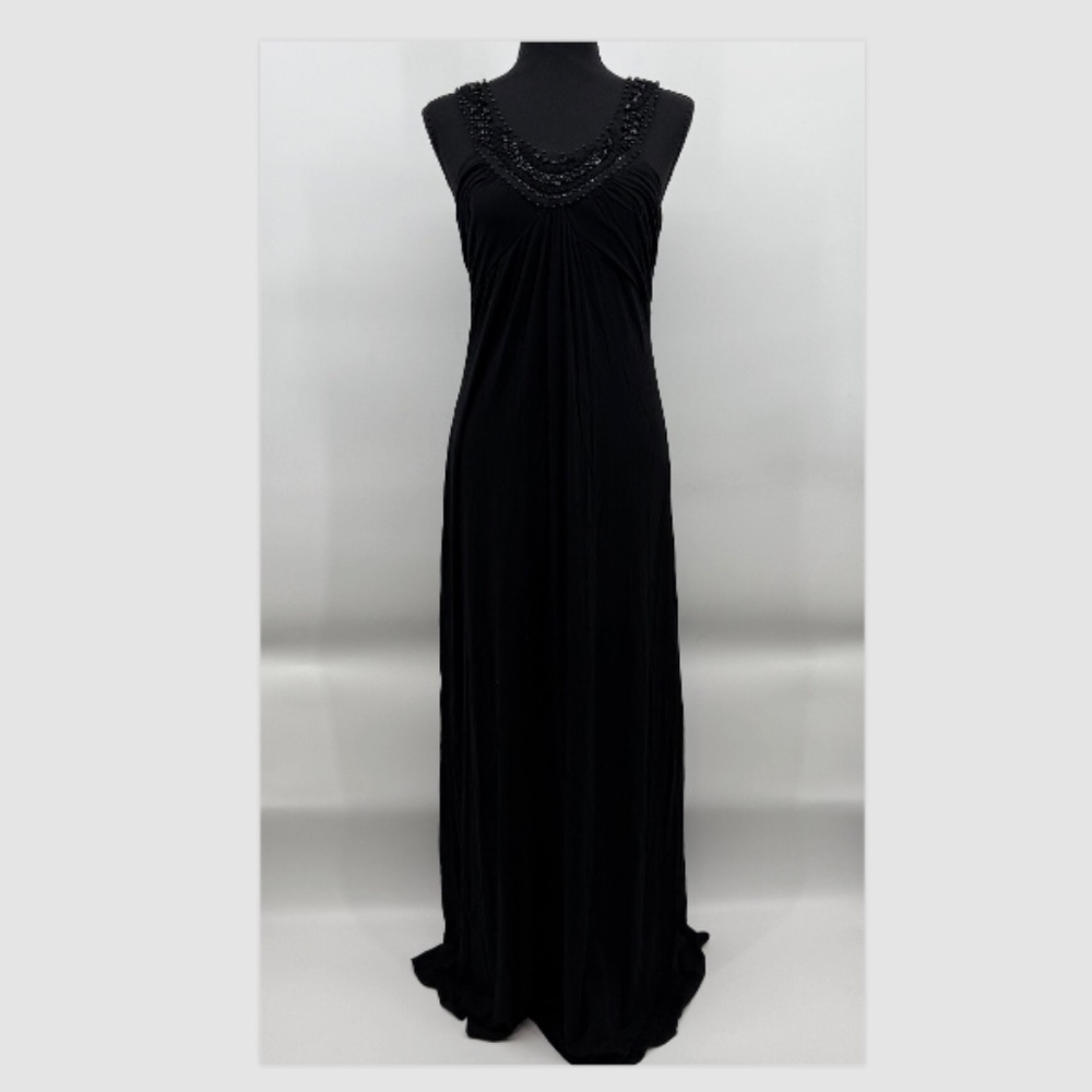 BCBGMaxazria Dress Women Small NEW Sleeveless Beaded Long Stretch Evening Party